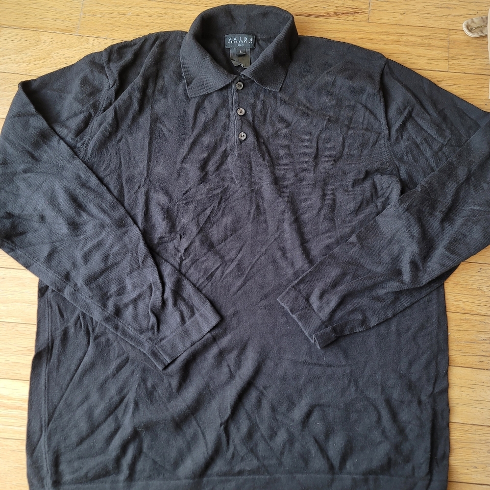 Black collared sweater